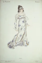 Giacomo Puccini（1858-1954）による「Tosca」の衣装デザイン