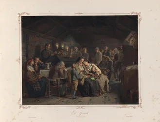 アドルフ・ティーデマンドによる書籍『Norske Folkelivsbilleder』からの挿絵、Chr. Tønsberg刊（Christiania、1858年）