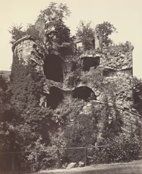 爆発した塔、ハイデルベルク城、c。 1865年。