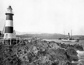 ポートアントニオ、ジャマイカ、c1905への入り口。