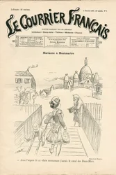 Le Courrier francais」第5号の表紙、Satirique en N & B