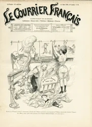 Le Courrier francais」の表紙に描かれたAdolphe dit Willette（1857-1926）のイラスト。