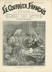 Le Courrier francais」の表紙に描かれたAdolphe dit Willette（1857-1926）のイラスト。