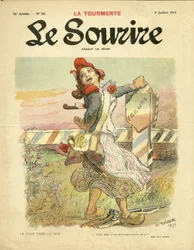 アドルフ・ディット・ウィレット（1857-1926）のイラストが『Le Smile』誌28号（09/07/14）の表紙に！ - Le coup dans le dos - ナショナリズム、フランス革命、14-18年の第一次大戦、国境 - マリアンヌ
