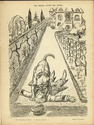 Adolphe dit Willette (1857-1926) のイラスト（Le Rire, 27/02/09） - Les ceusses que on des chiens - 建築・アーバニズム・動物 - 犬・Pitt-Bull