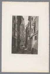 Gezicht op de Rue Saint Eloi Old Paris Rue Saint Eloi (オブジェクトのタイトル) France etsen uit 1874 (シリーズタイトル) 1874年のエッチング（連載タイトル）