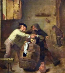 Adriaen Brouwer (ca.1605-before1feb1638) 二人の戦う農民 MOU Oudenaarde 13-12-2018