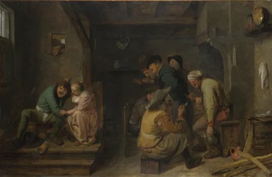 居酒屋のシーンc。 1635年