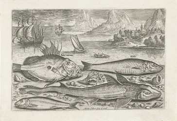 ビーチで 4 匹の魚 釣り（連載タイトル） Piscium v​​ivae アイコン (シリーズ タイトル)