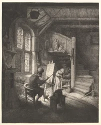 彼のスタジオの画家、ca。 1667