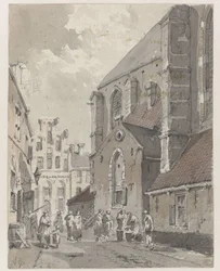 St. Joriskerk の右側にある Amersfoort の景色