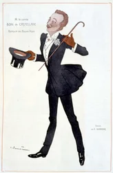 カステラーヌ伯爵の漫画 - アドリアン・バレール（1877-1931）の "Fantasio "でのイラスト