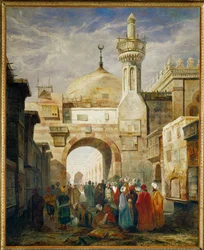 カイロのアル・アズハル・モスク（キャンバスに描かれた絵）