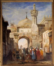 カイロのモスクの眺め アドリアン・ドーザッツ（1804-1868）による絵画 19世紀 ブロワ美術館蔵