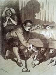 Pepetit Poucet -Charles Perrault作「Les tales de fées」の中で、Adrien Marieがイラストを担当。