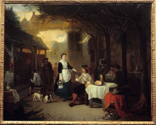 17世紀の宿屋の紳士 Adriaan de Braekeleer（1818-1904）による絵画 1868年 日0,74x0,92 m パリ、オルセー美術館