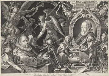 Bartholomeus Spranger と彼の妻 Christina Muller の寓意的な肖像画