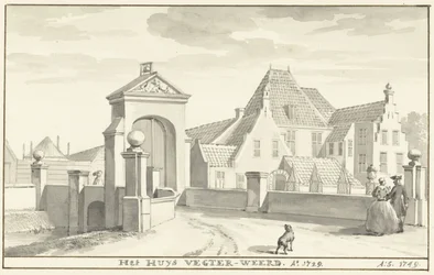 1729年、ズヴォレ近くのVechterweerd邸宅 HUYS VEGTER-WEERD Ao 1729 (オブジェクトのタイトル)