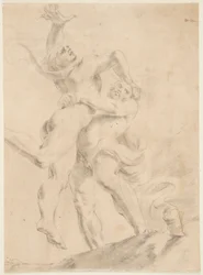 ヘラクレスとアンタイオスの習作