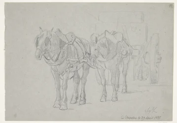 2頭の馬を利用した馬車