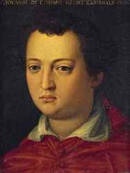メディチ家のジョヴァンニ・ディ・コジモ1世（1542-1562）枢機卿の肖像」 アグノロ・ブロンジーノ作 油彩・キャンバス