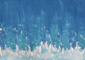 Velvet Ocean, 2023（キャンバスにアクリル、ミクストメディア）