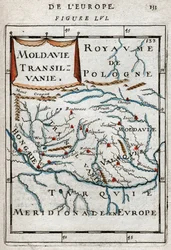 ルーマニアの地図 1683