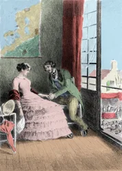 ギュスターヴ・フローベール（1821-1880）の小説『ボヴァリー夫人』の挿絵。アルベール・フーリエ（1854-1937）による挿絵。