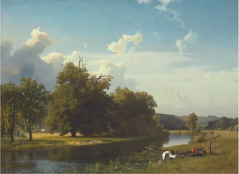 川の風景、ウエストファーレン、1855
