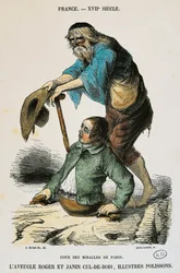 パリの奇跡の法廷 オーギュスト・ラシネ（1825-1893）の彫刻、フランス