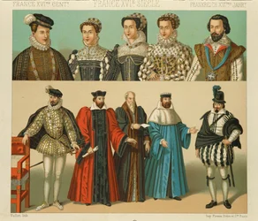 オーギュスト・ラシネ著「Le Costume Historique」（コスチューム全史）第4巻