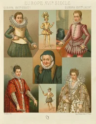 オーギュスト・ラシネ著「Le Costume Historique」（コスチューム全史）第4巻