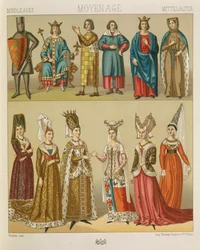 オーギュスト・ラシネ著「Le Costume Historique」（コスチューム全史）第4巻
