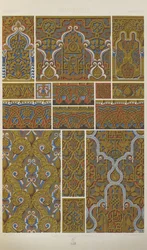 ムーア様式、『多色装飾文様集：金、銀、彩色による100枚の図版』より第30図版