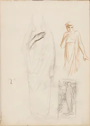 アルケスティス役アイノ・アクテ、スケッチ