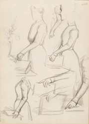 カミーユ・ヴァレリー＝ラドー、肖像画のスケッチ