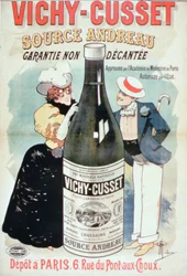 パリの「Vichy-Cusset Mineral Water」の広告ポスター（カラーリトグラフ）