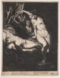 プシュケと眠るキューピッド