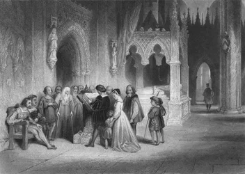 英語の聖書の最初の読書、1845