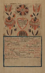 Pa.ドイツ出生証明書、c。 1936年。