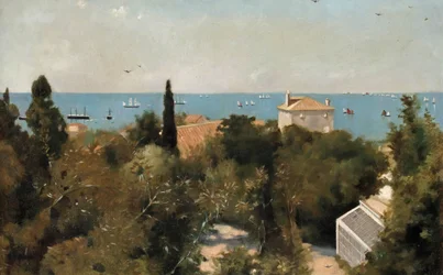 海岸線、トリエステ、c.1889のビュー