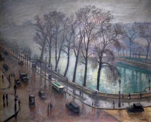 Paris, o Quai Conti no outono, século XX (óleo sobre tela)