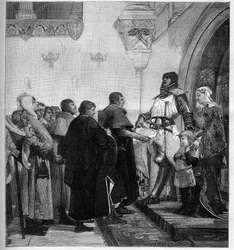 ブルゴーニュのルノーはベルフォールの住民に解放の勅許を与えた。神聖ローマ帝国の皇帝ルドルフ1世との戦いのために資金が必要だったブルゴーニュのルノー（1321年没）は、1307年にベルフォールの町を解放し、その代わりに