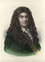 アルバート・ローゼンタールのデッサンに基づく、イギリスの作曲家ヘンリー・パーセル（1659-1695）の肖像。