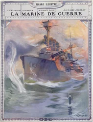 フランスの軍艦、「La Marine de Guerre」の表紙イラスト