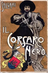 エミリオ・サルガリ（1863 - 1911）による小説「Il Corsaro Nero」の表紙
