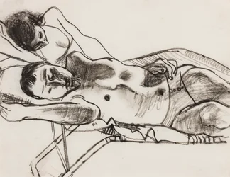 レティーニ（紙に炭）