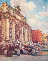トレビの泉、c1905