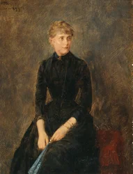 歌手ヘドウィグ・ヘルビッヒの肖像 1869-1951 年、c. 1889年。