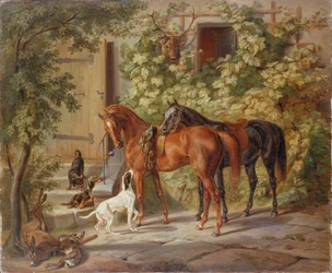 ポーチの馬たち」1843年